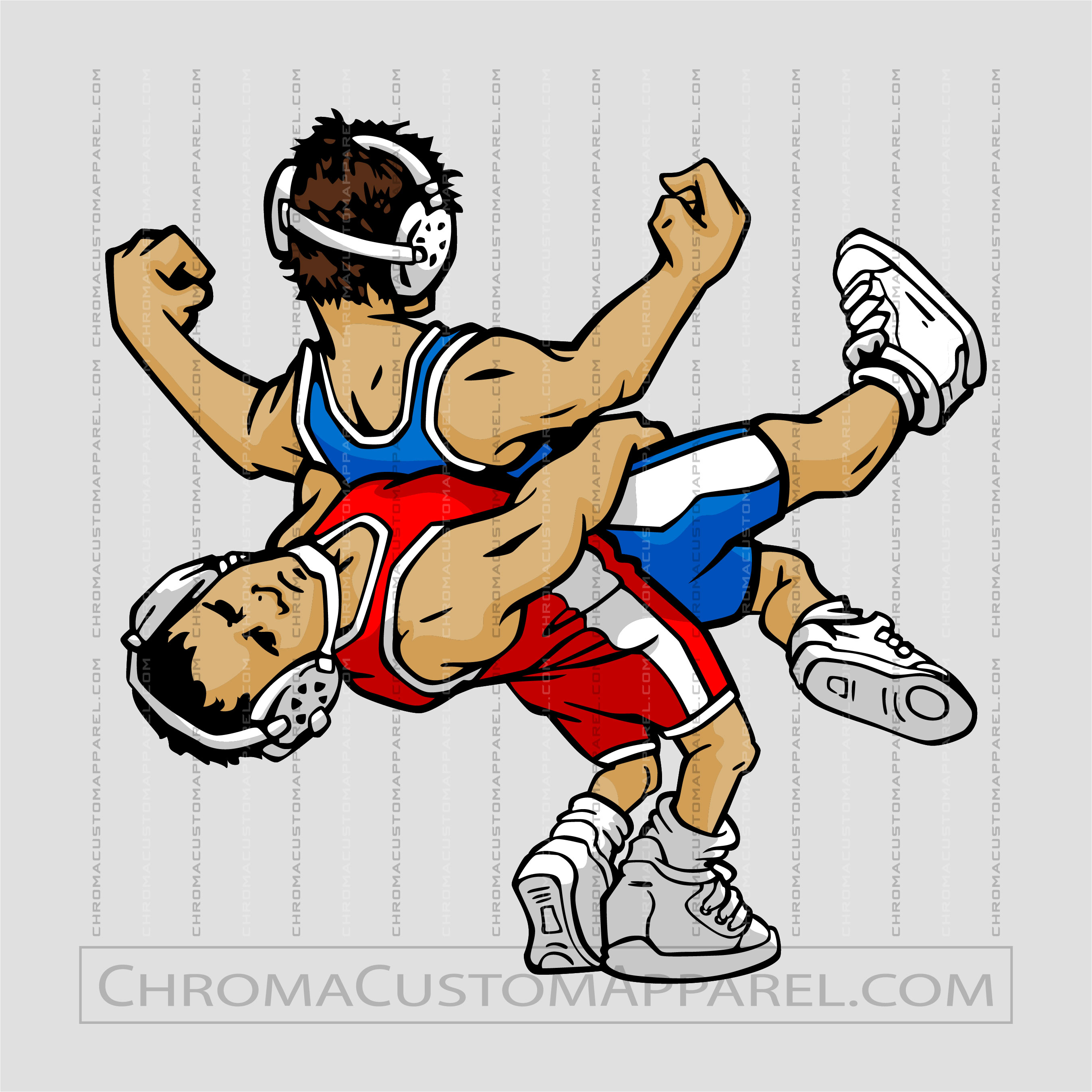 Wrestling Take Down Clipart | Vector Clip Art | AI JPG EPS PNG