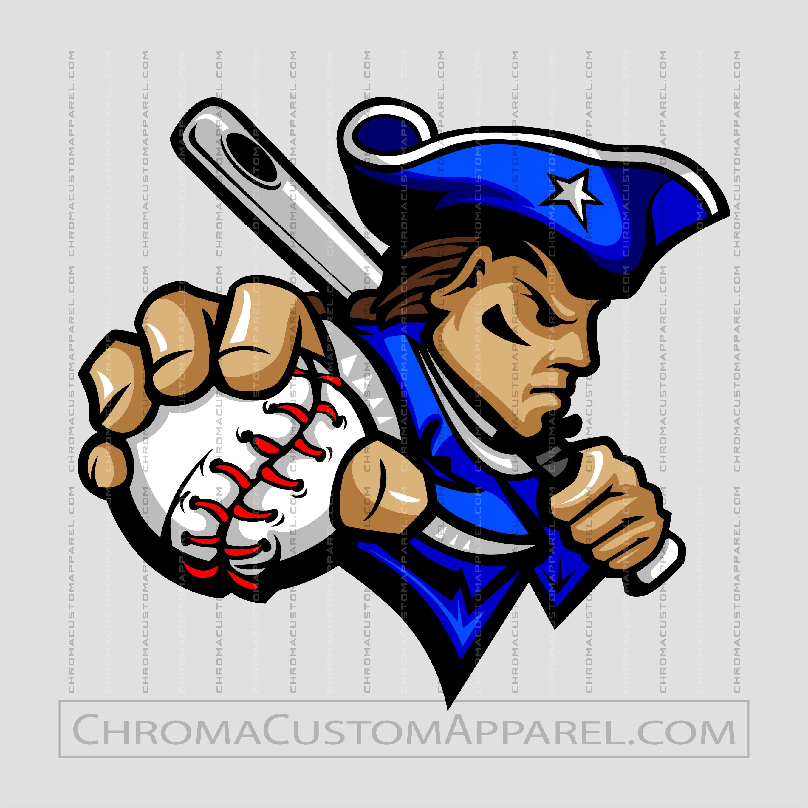 Patriot Baseball Vector Art | Vector Clip Art | AI JPG EPS PNG SVG